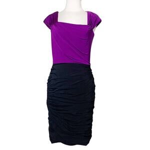 NWT Tadashi Shoji ruched colorblock dress